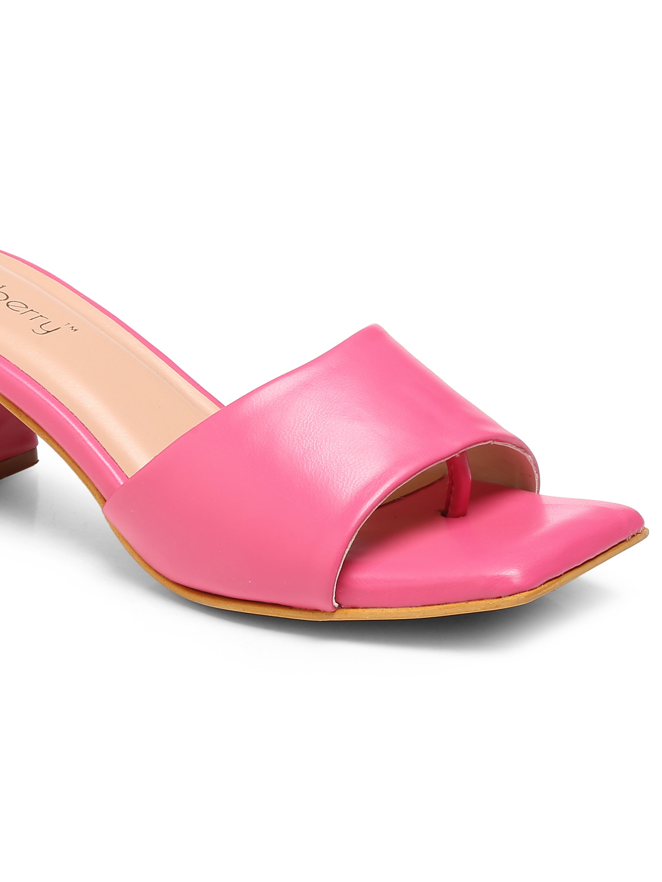GNIST Pink Classy Block Heel
