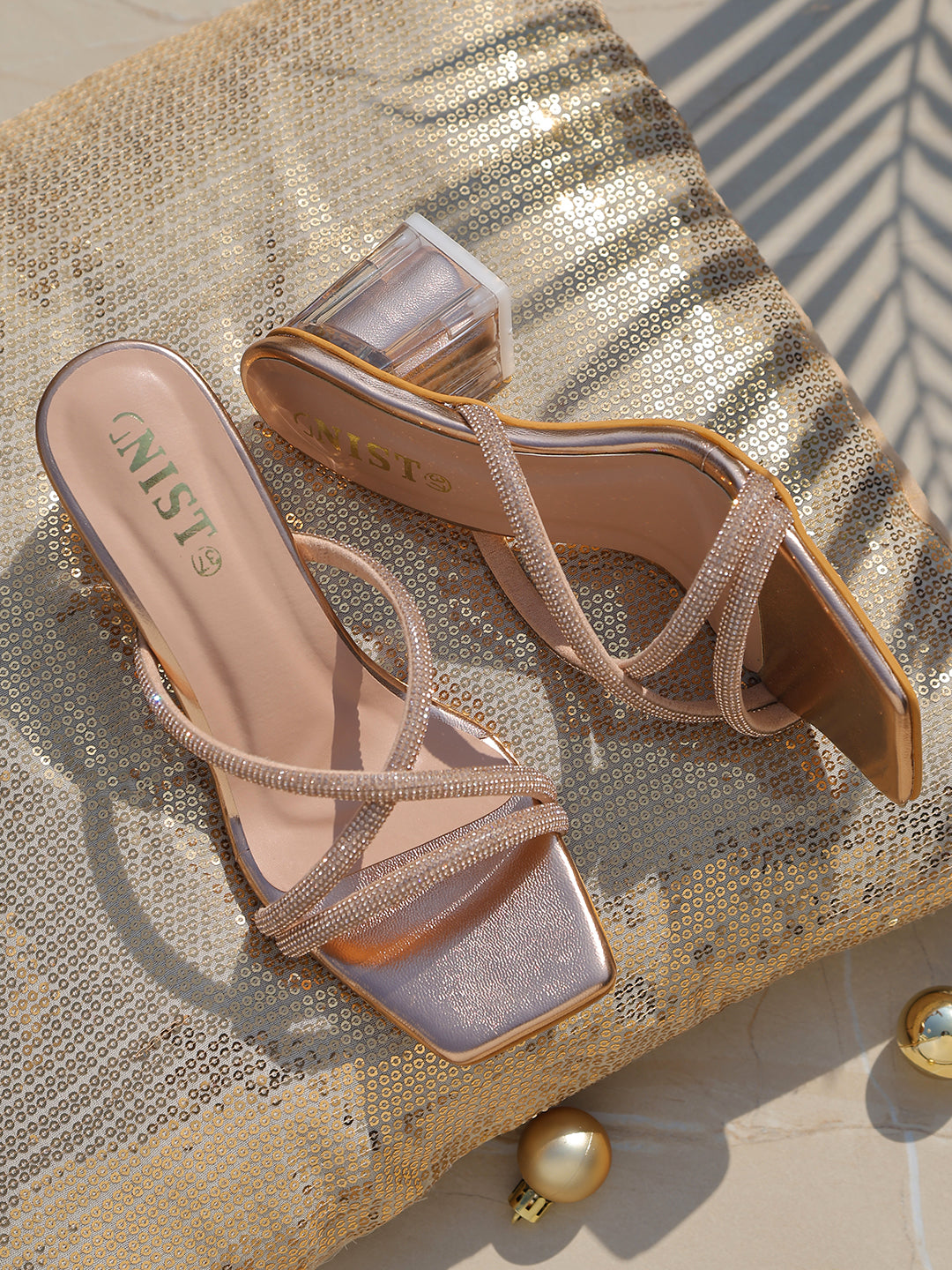 Rose gold sales patent heels