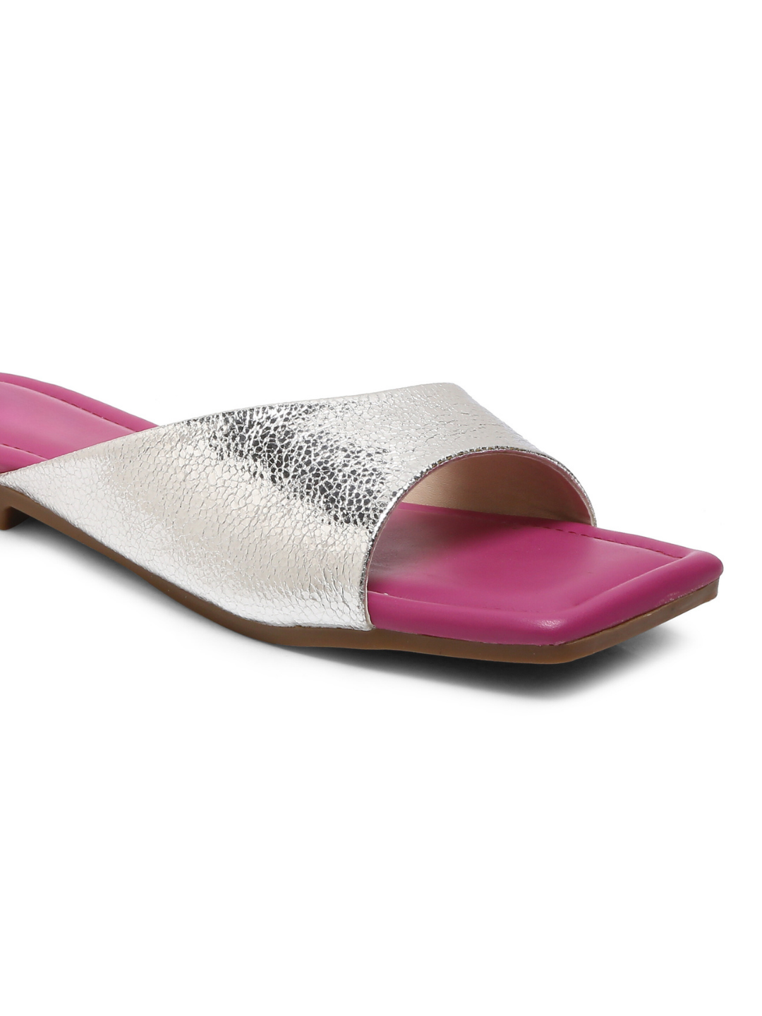 GNIST Pink Silver Trendy Flats