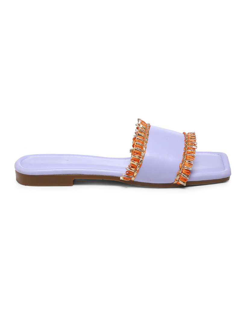 GNIST Lavender Ethnic Flats