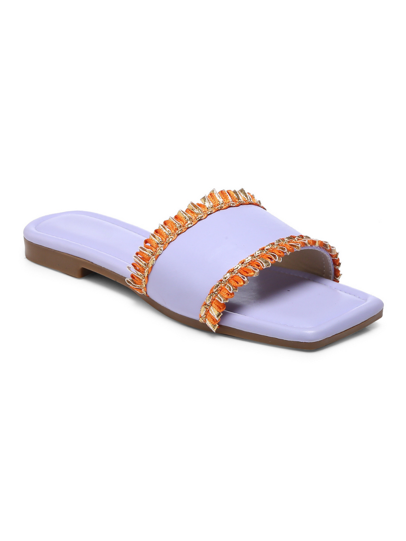 GNIST Lavender Ethnic Flats