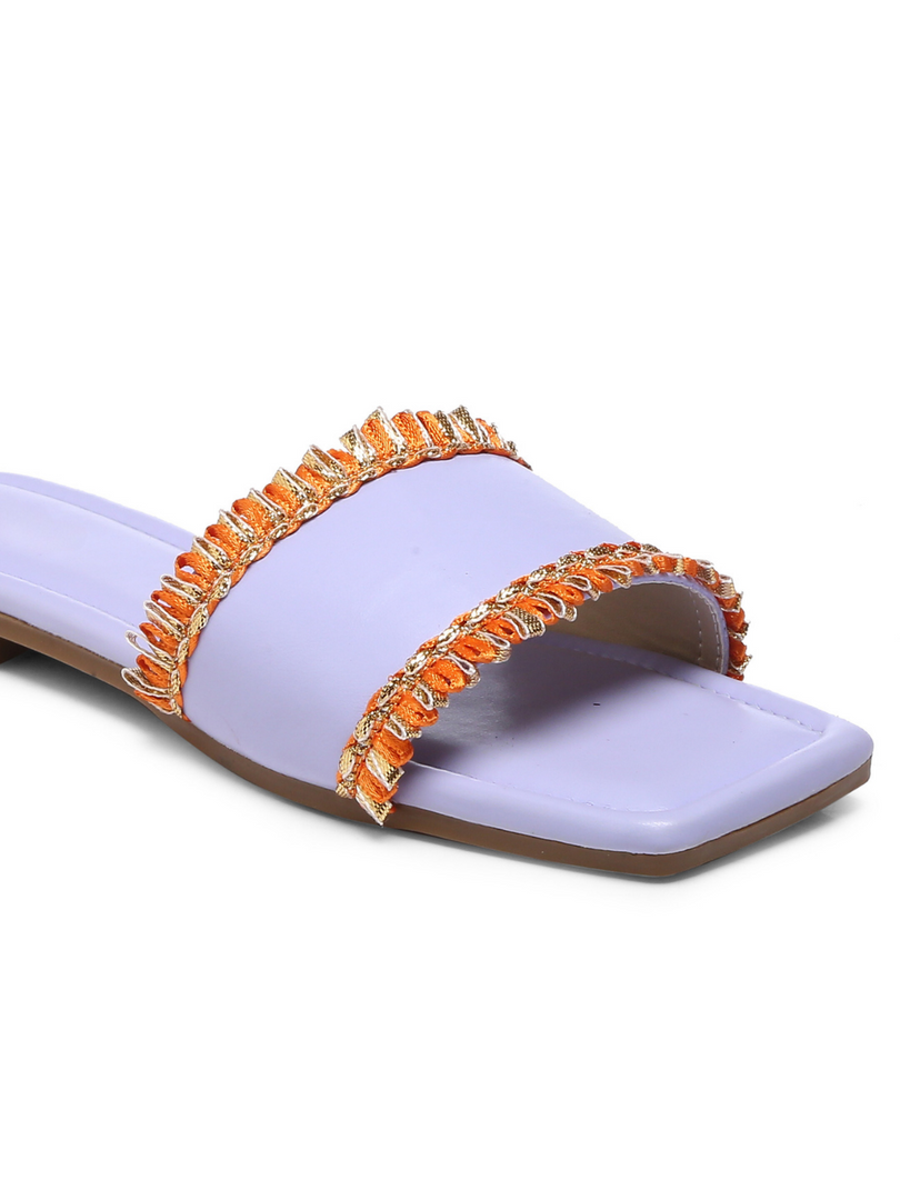 GNIST Lavender Ethnic Flats