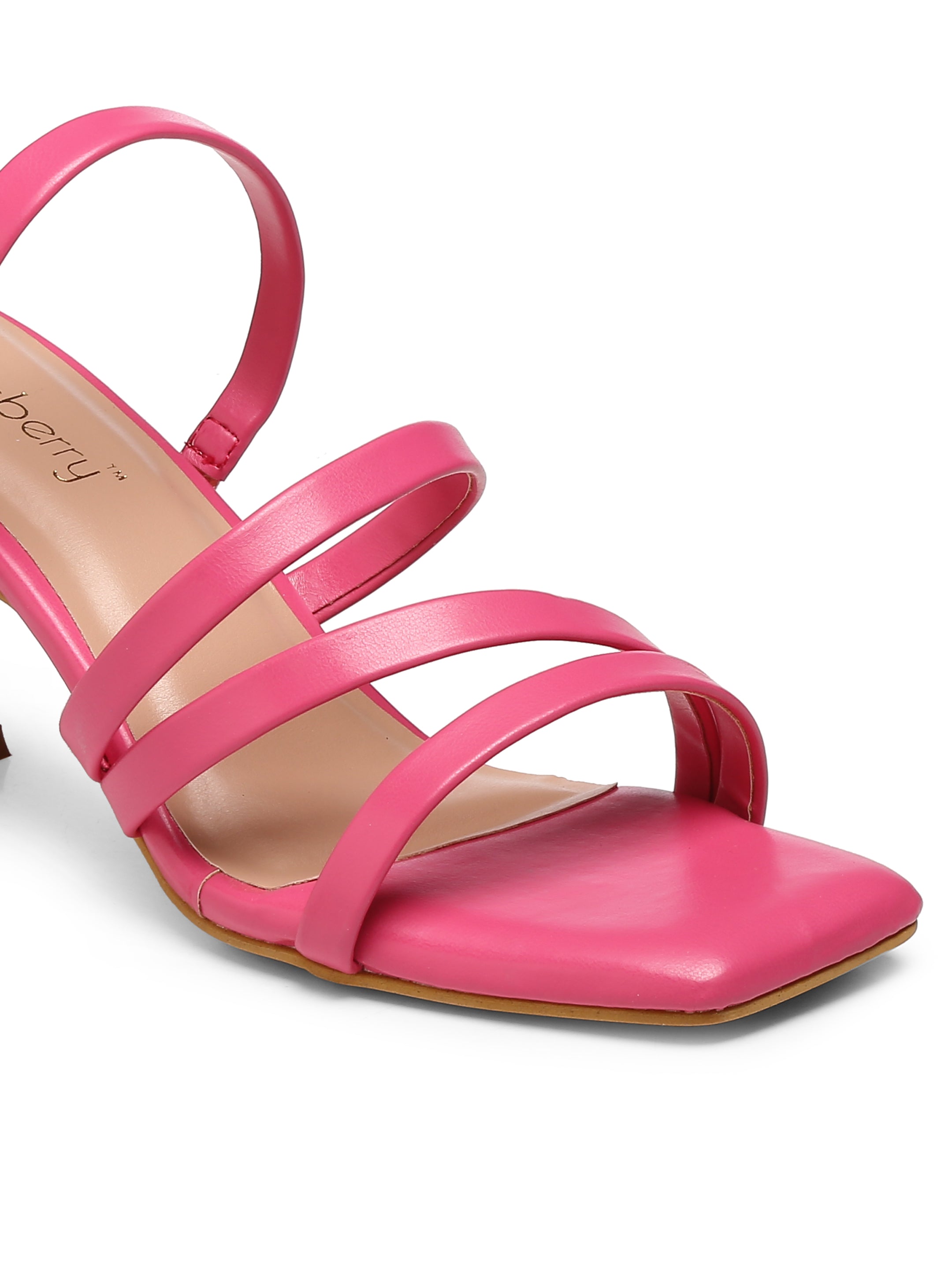 GNIST Pink Strappy Stilettoe Heel