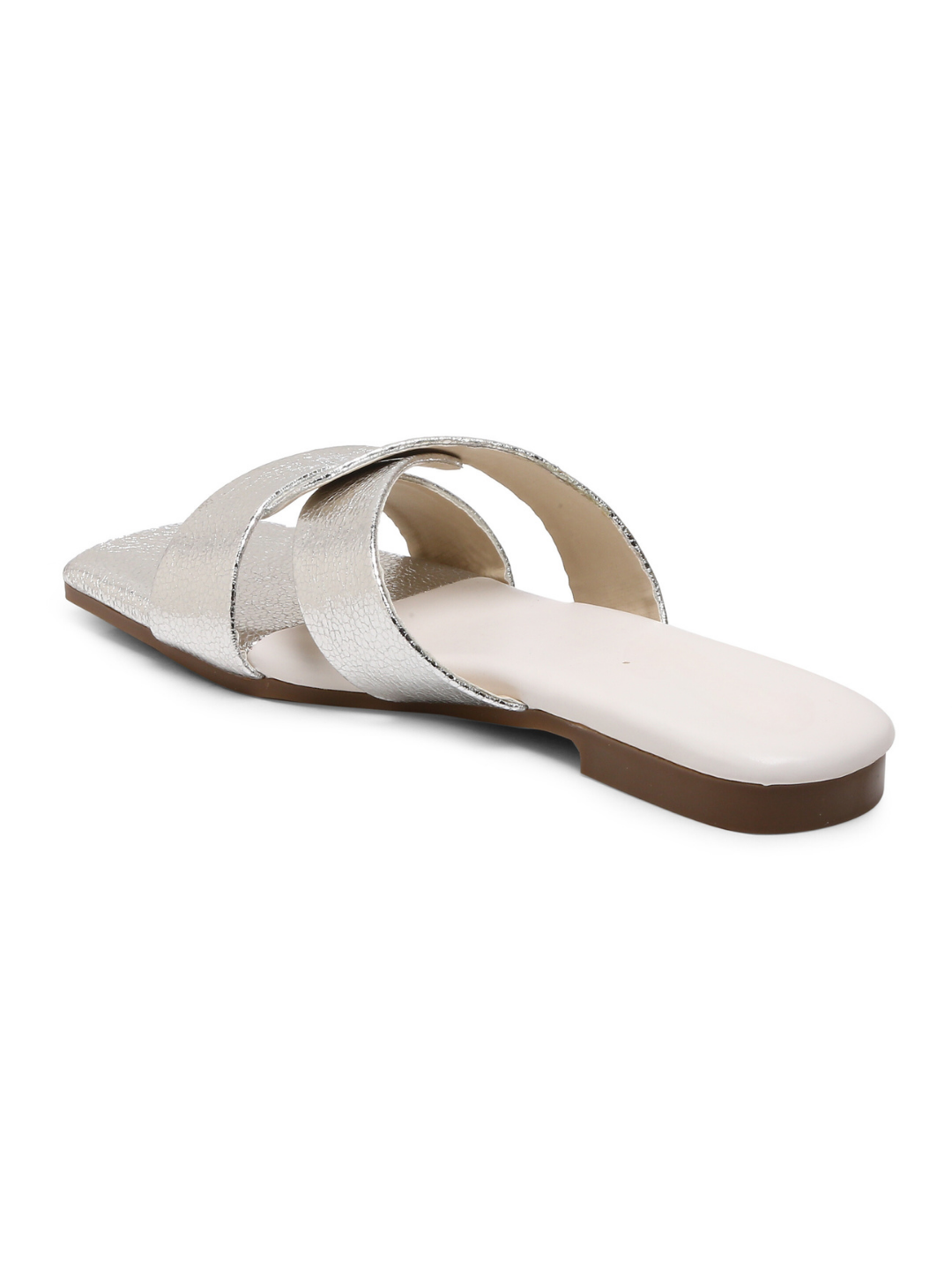 GNIST Silver Flat Sandal