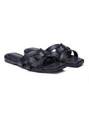 GNIST Casual Slip on Black Slip on Flat