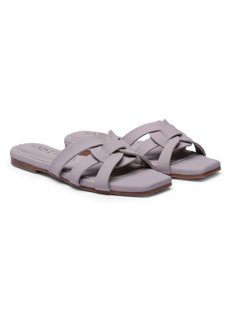 GNIST Casual Slip on Grey Slip on Flat