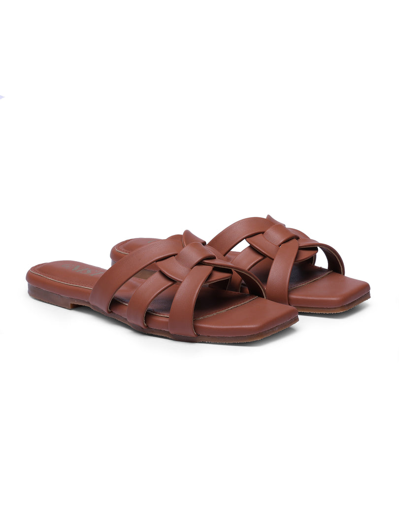 GNIST Casual Slip on Tan Slip on Flat