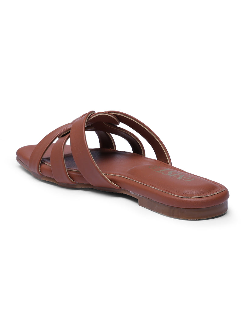 GNIST Casual Slip on Tan Slip on Flat