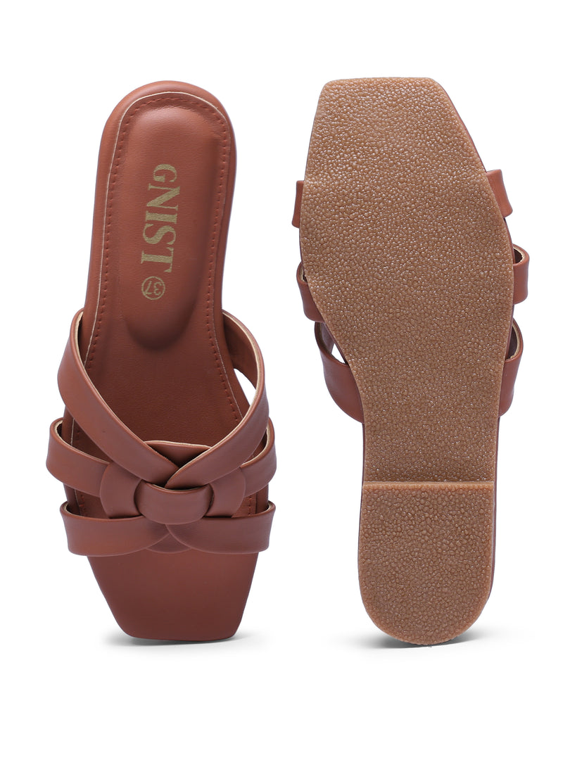 GNIST Casual Slip on Tan Slip on Flat