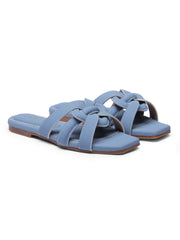 GNIST Casual Slip on Blue Slip on Flat