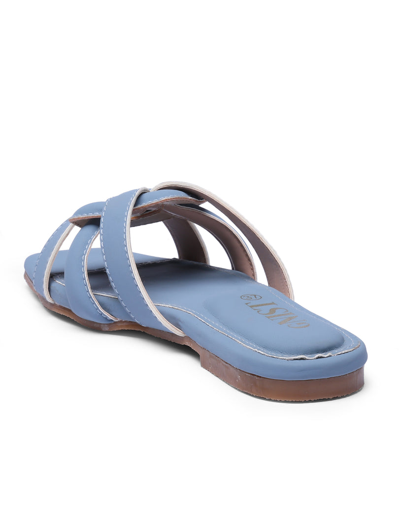 GNIST Casual Slip on Blue Slip on Flat