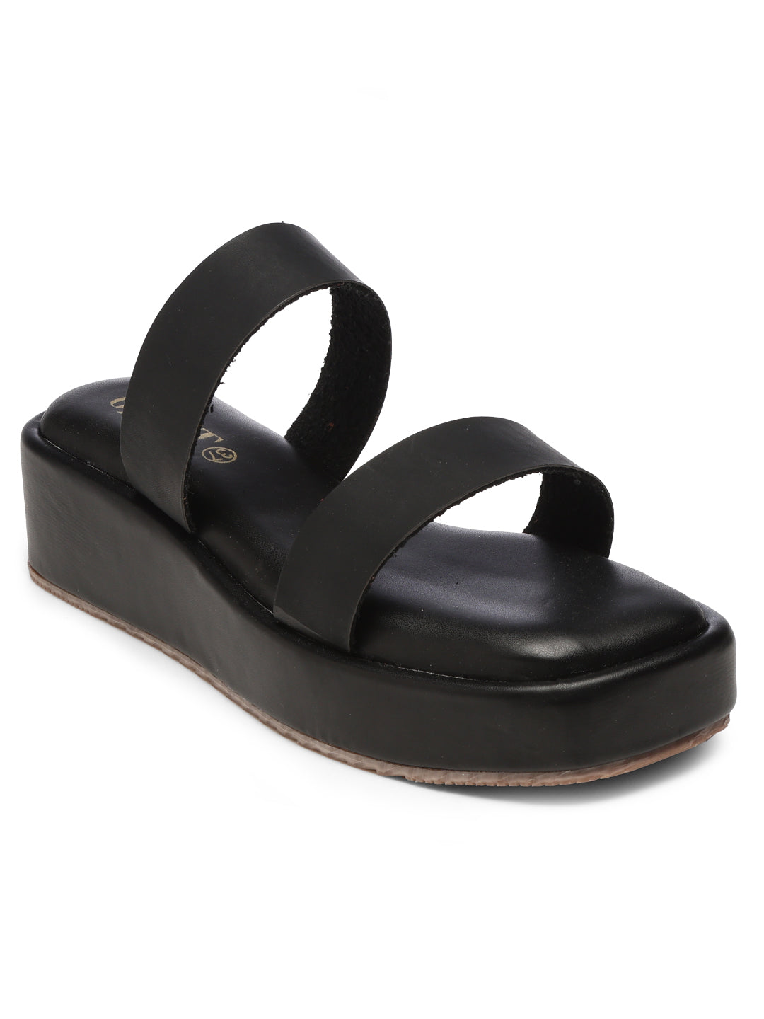 GNIST Double Strap Flatform Black Platform heels