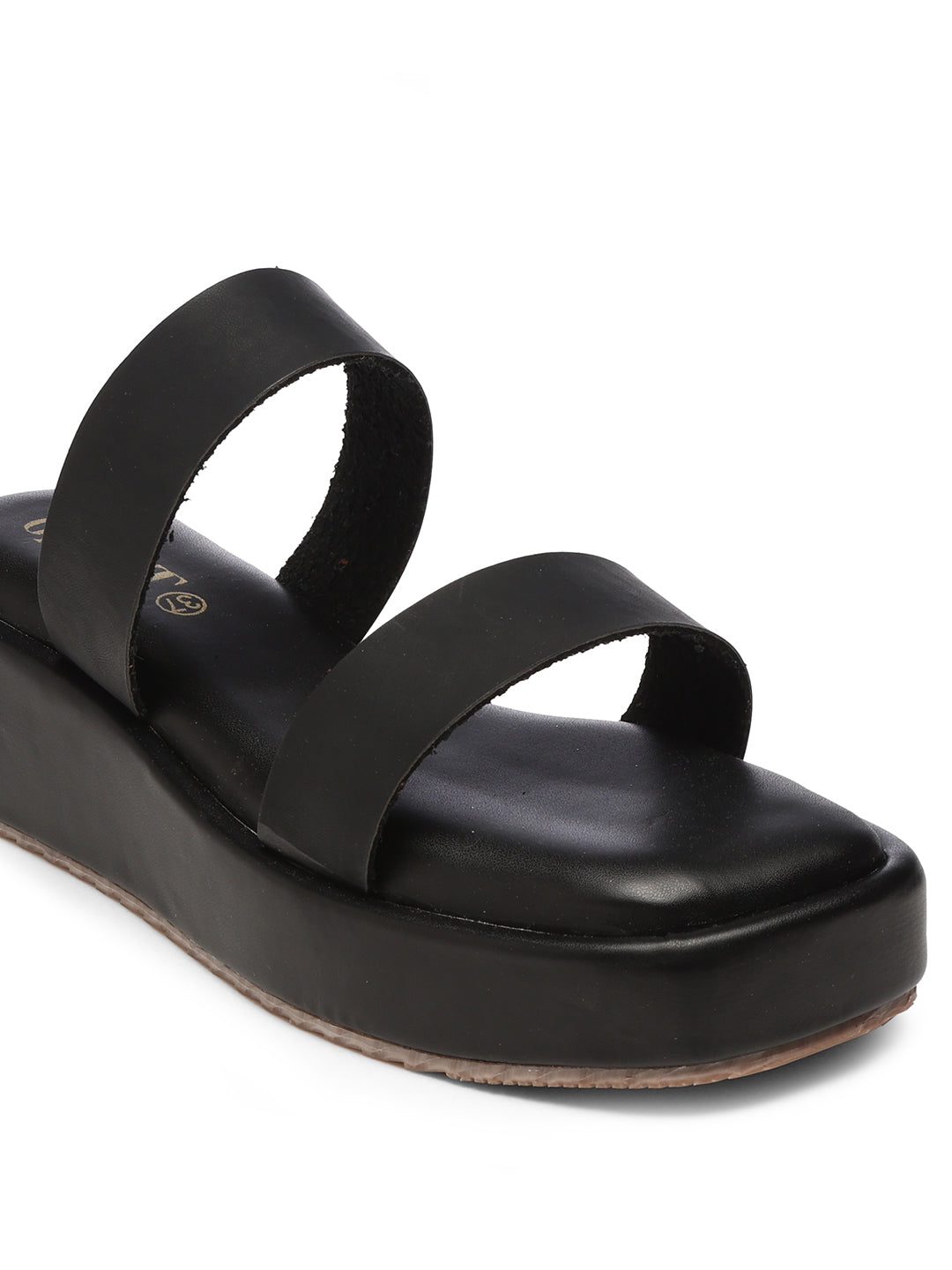 GNIST Double Strap Flatform Black Platform heels