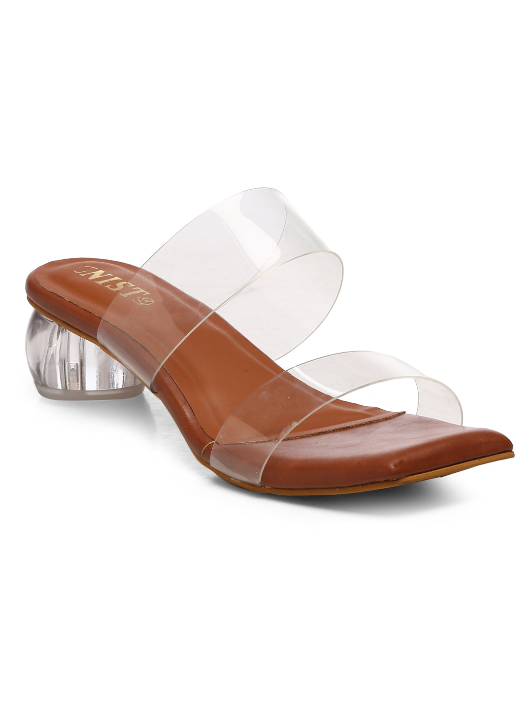 Tan sales clear heels