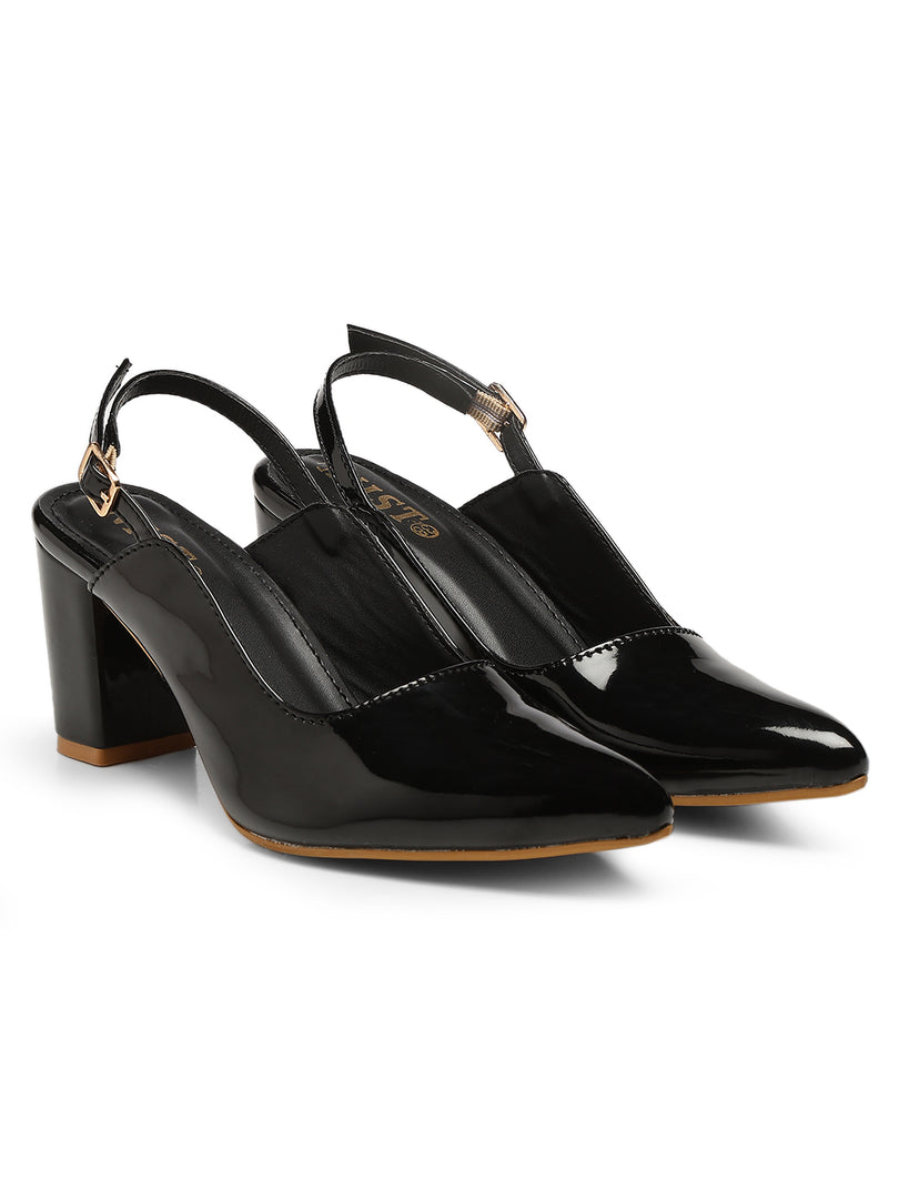 GNIST Classic Pumps Black Block Heels