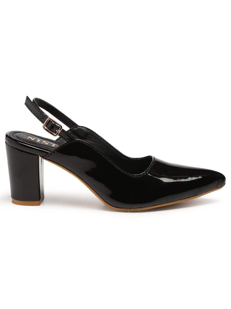 GNIST Classic Pumps Black Block Heels