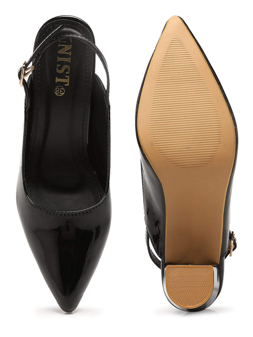 GNIST Classic Pumps Black Block Heels