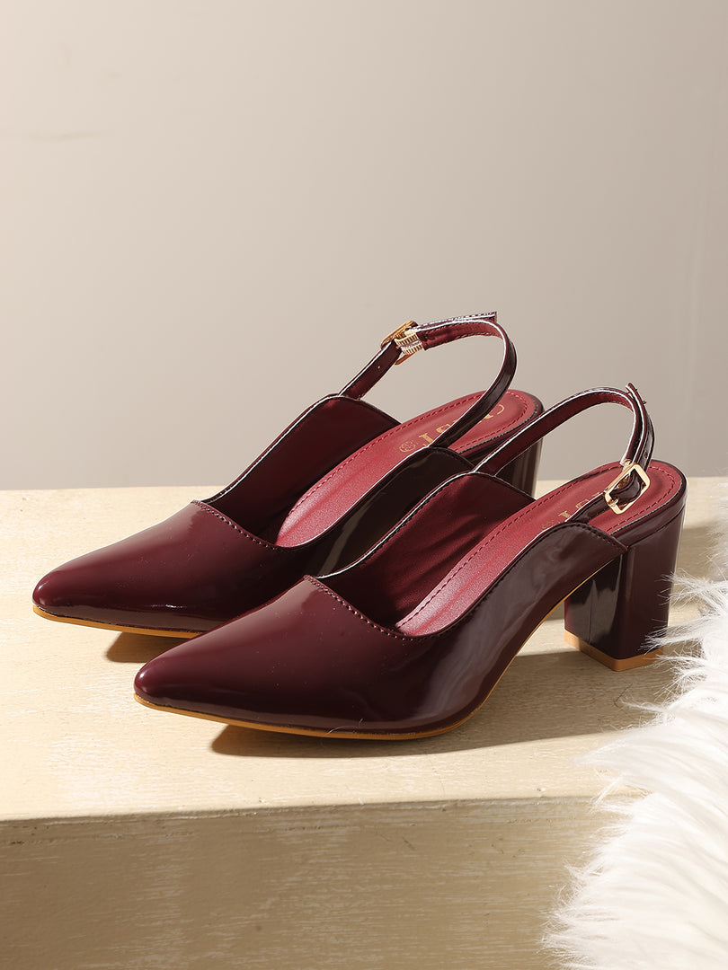 GNIST Classic Pumps Cherry Block Heels â Gnist Footwear