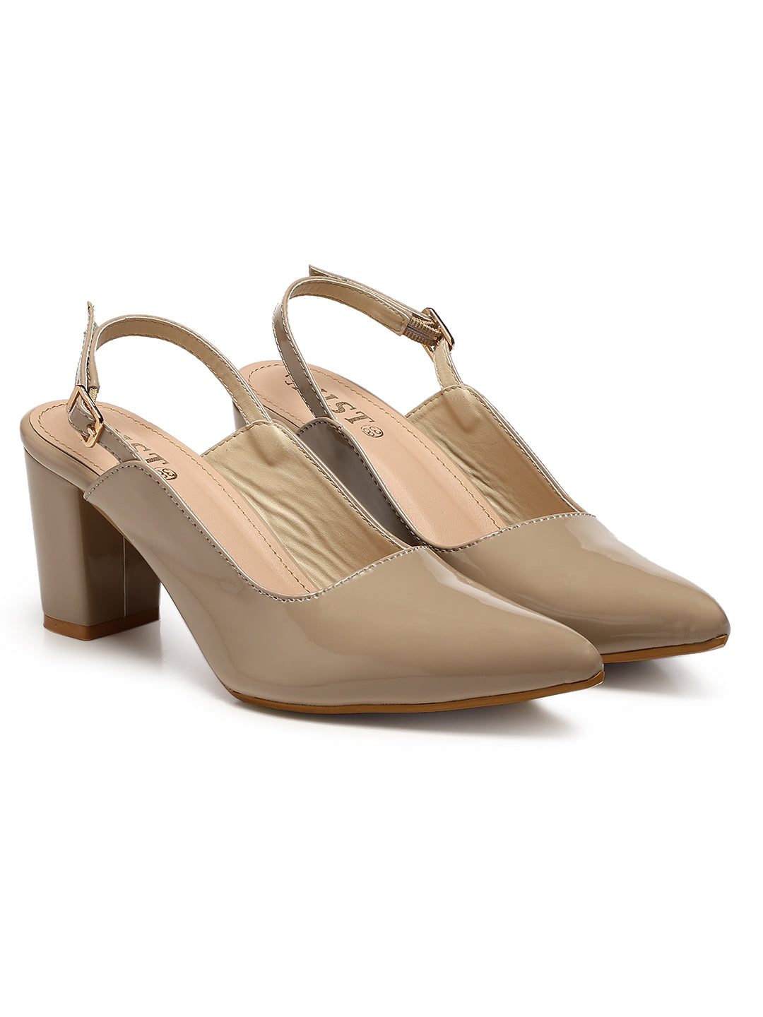 GNIST Classic Pumps Nude Block Heels