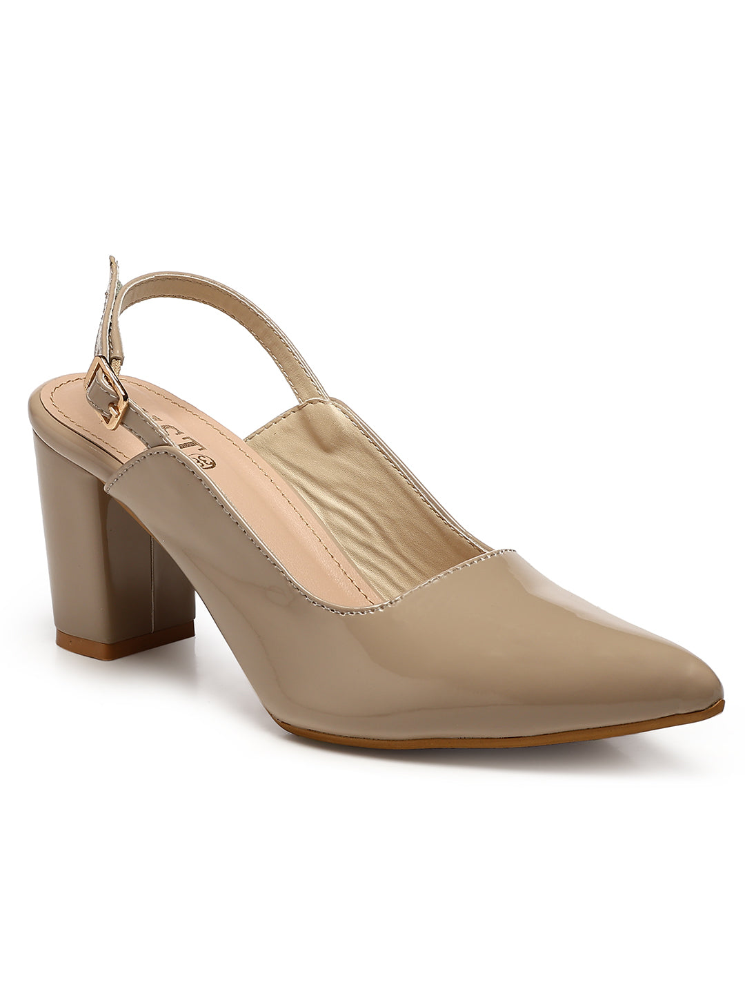 GNIST Classic Pumps Nude Block Heels