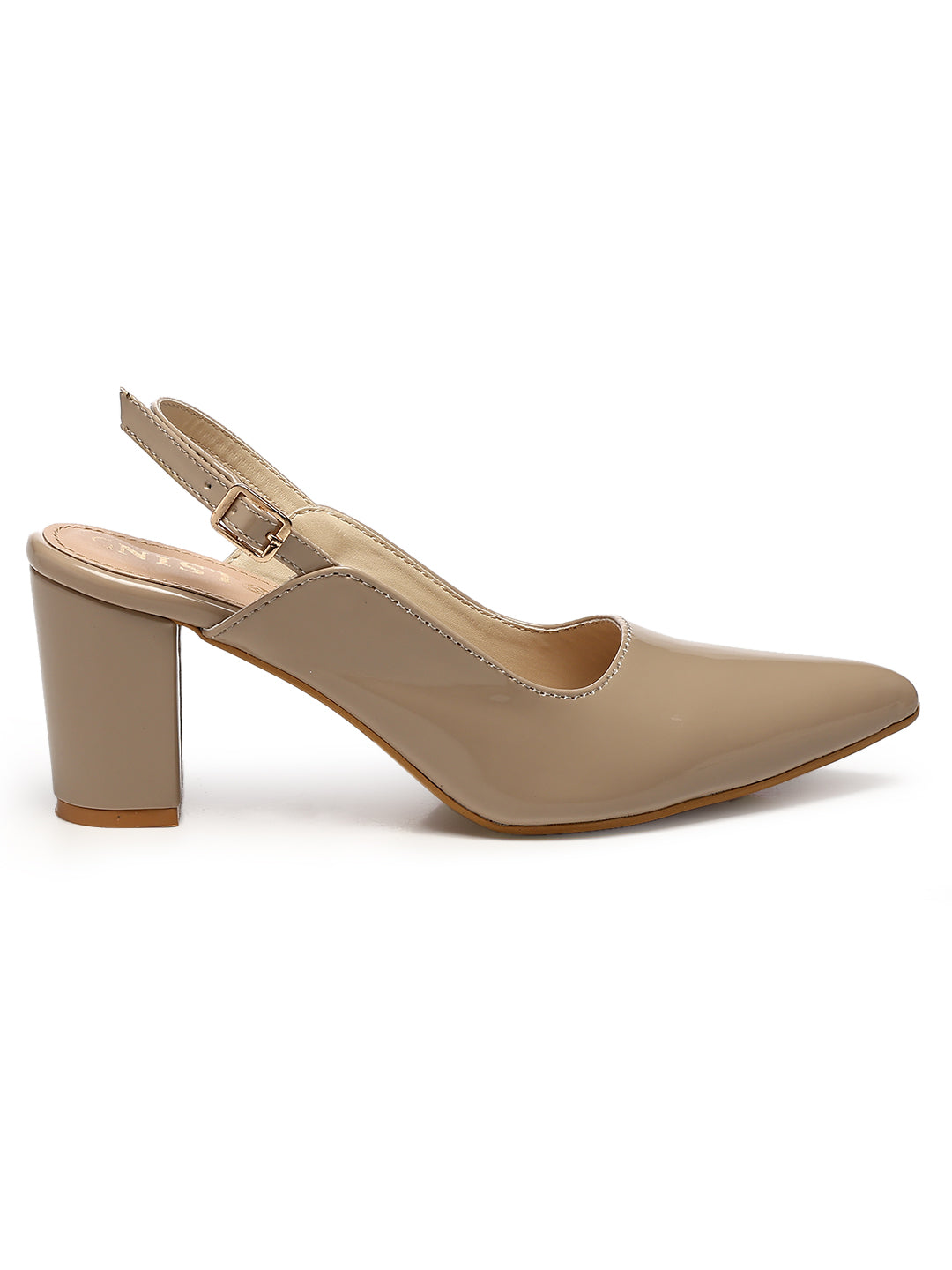 GNIST Classic Pumps Nude Block Heels