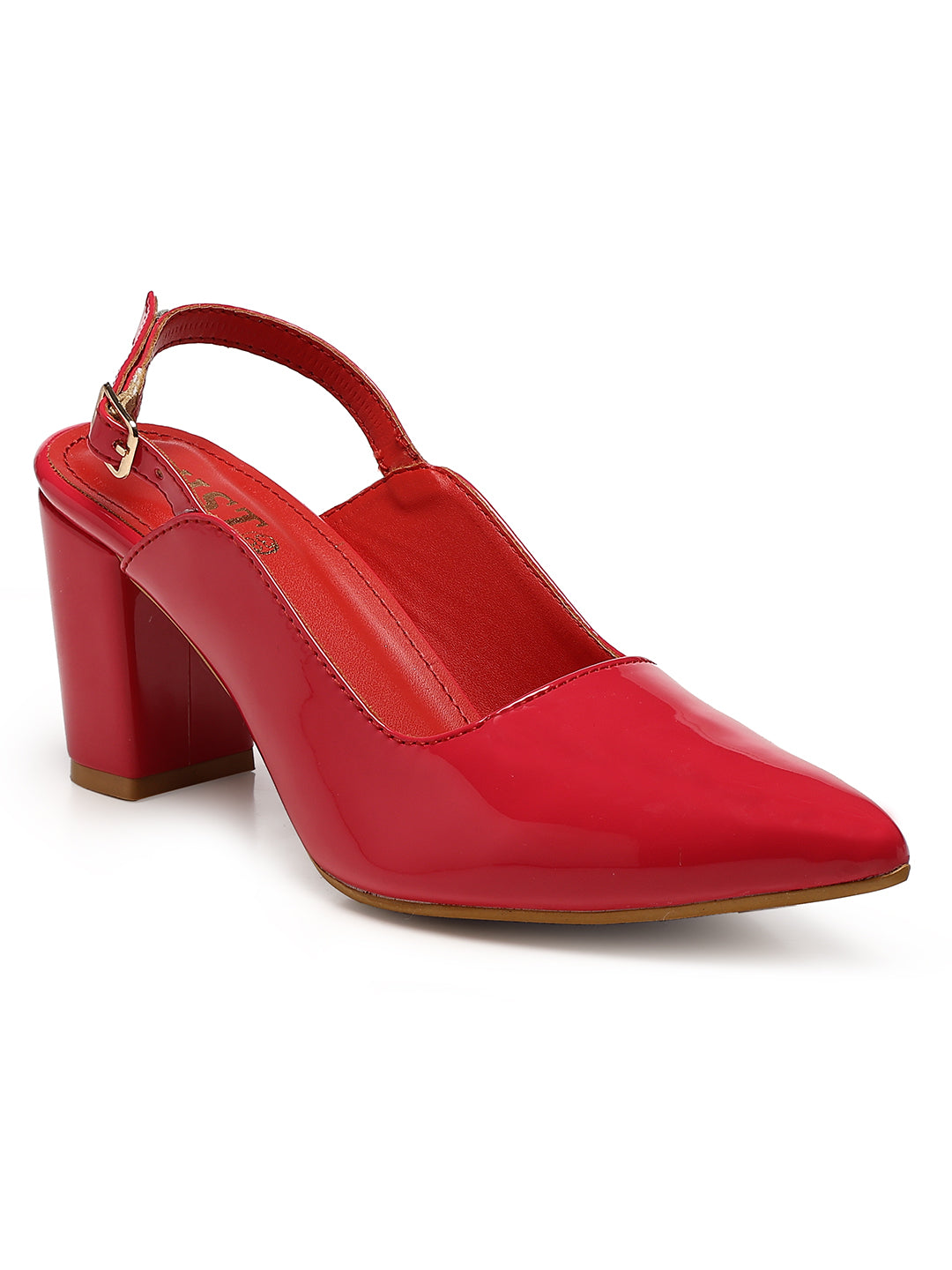 GNIST Classic Pumps Red Block Heels