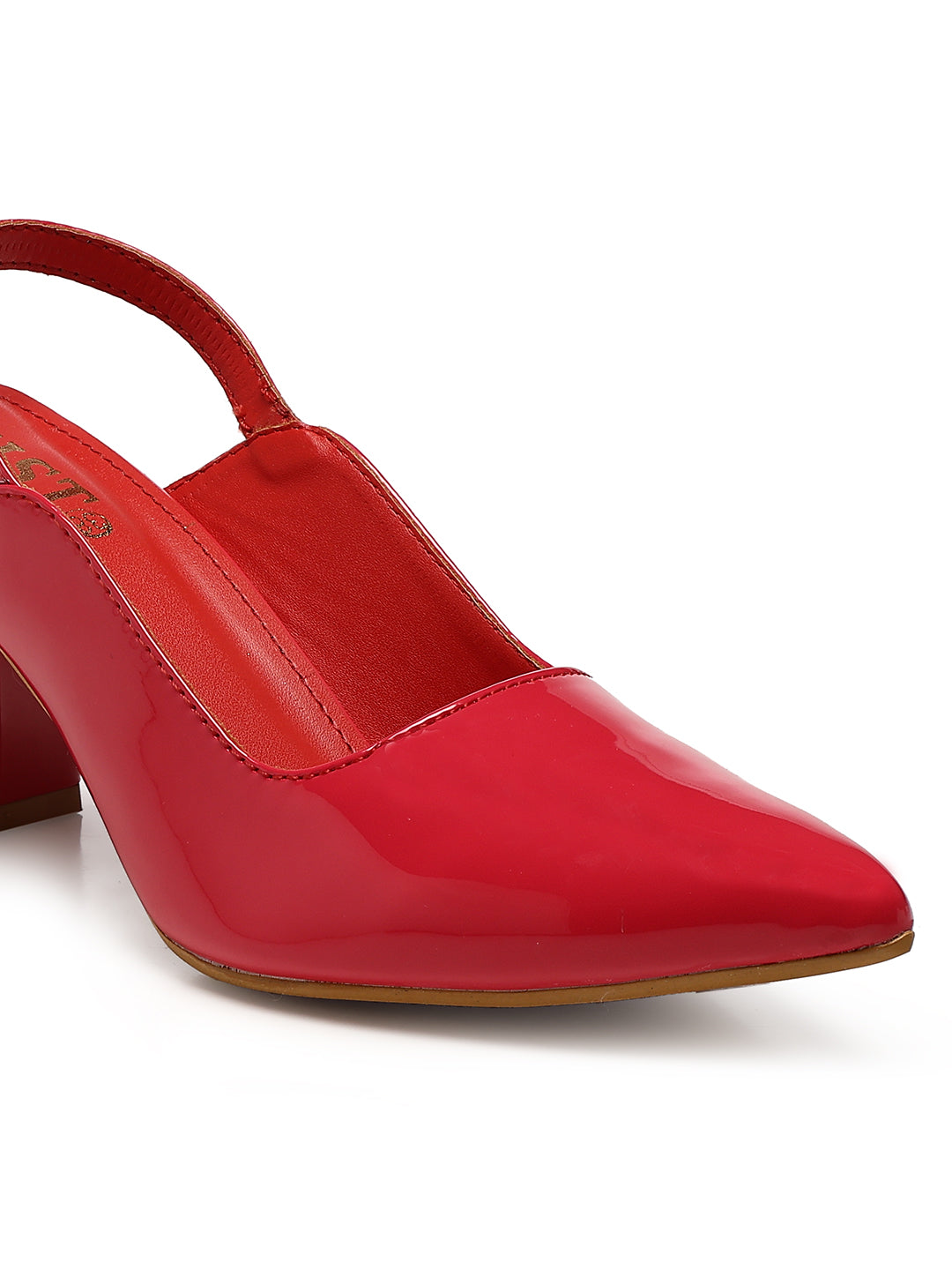 GNIST Classic Pumps Red Block Heels