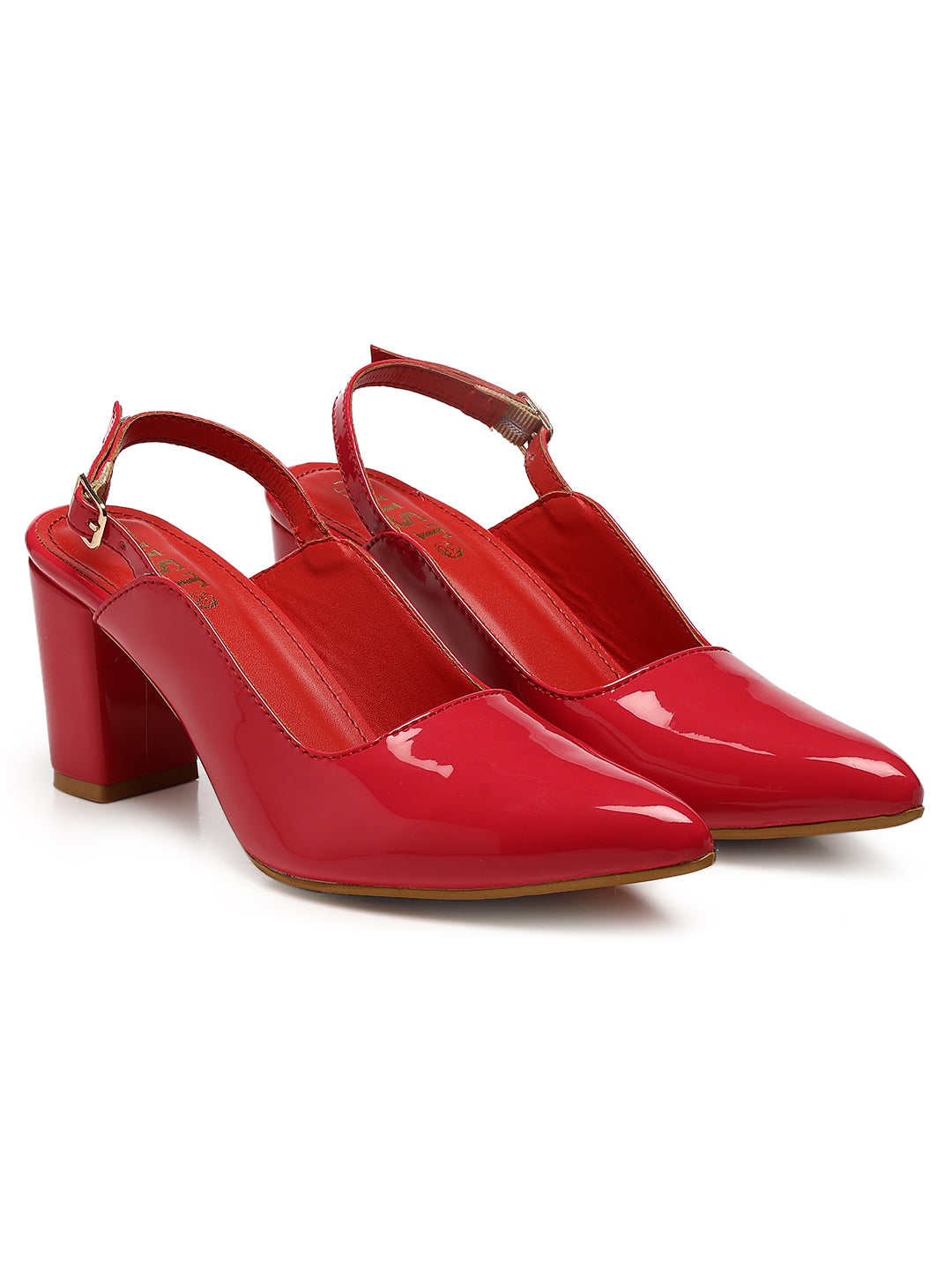 GNIST Classic Pumps Red Block Heels