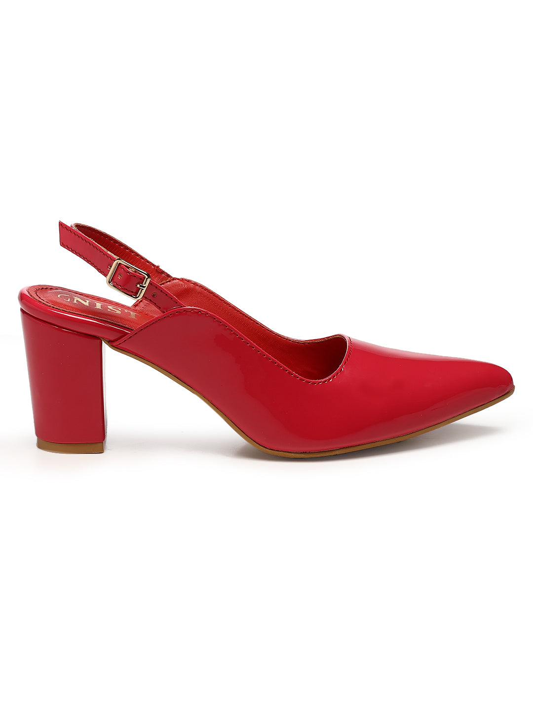 GNIST Classic Pumps Red Block Heels