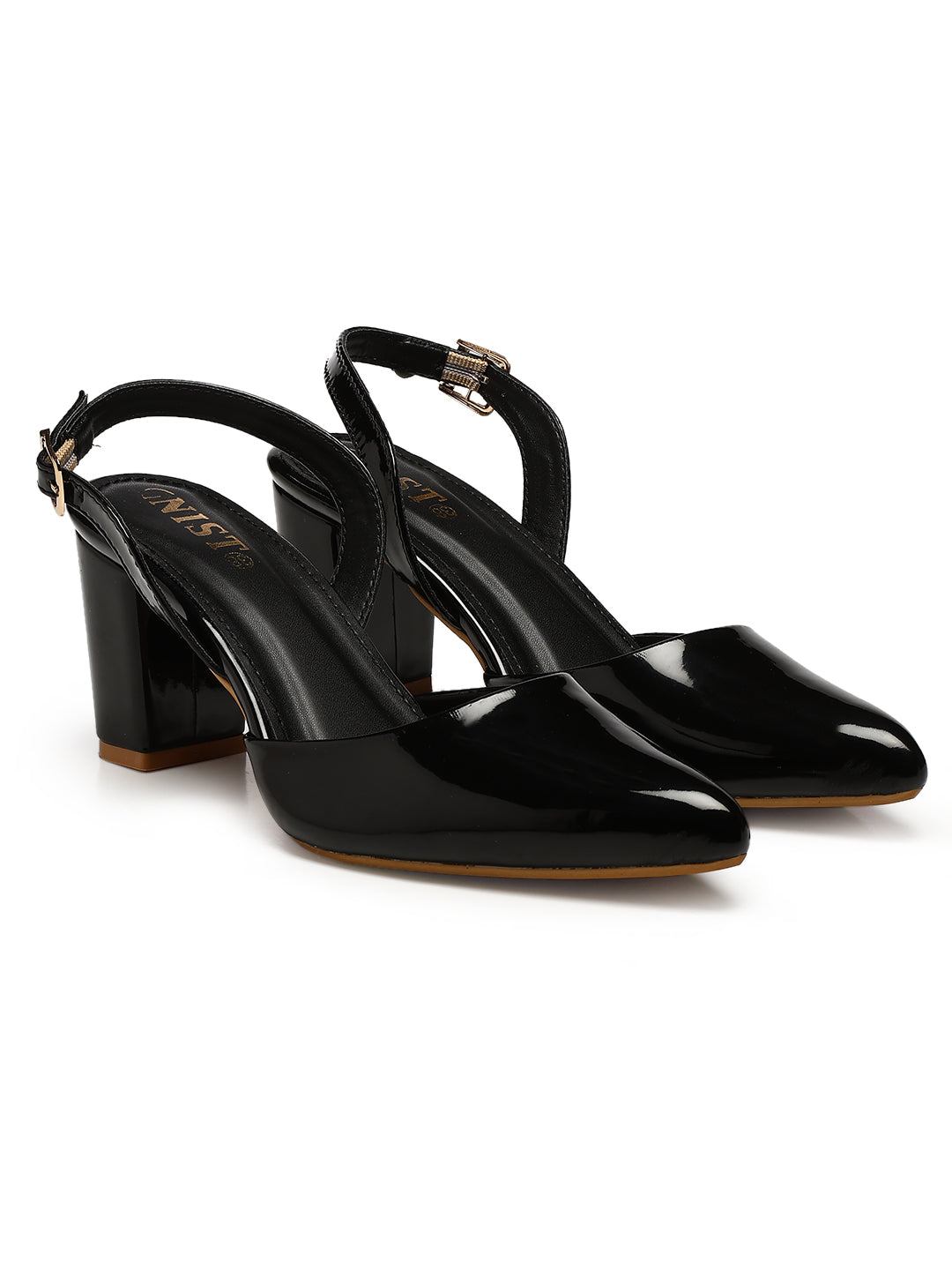 GNIST Classic Pumps Black Block Heels