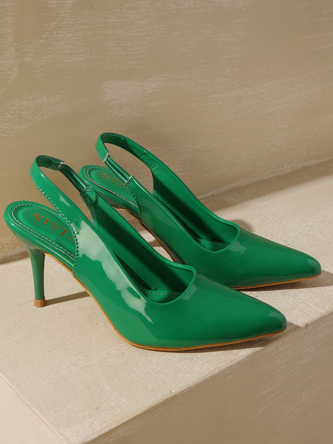 GNIST Pointed Pumps Green Stiletto Heels