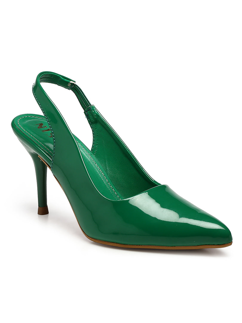 GNIST Pointed Pumps Green Stiletto Heels