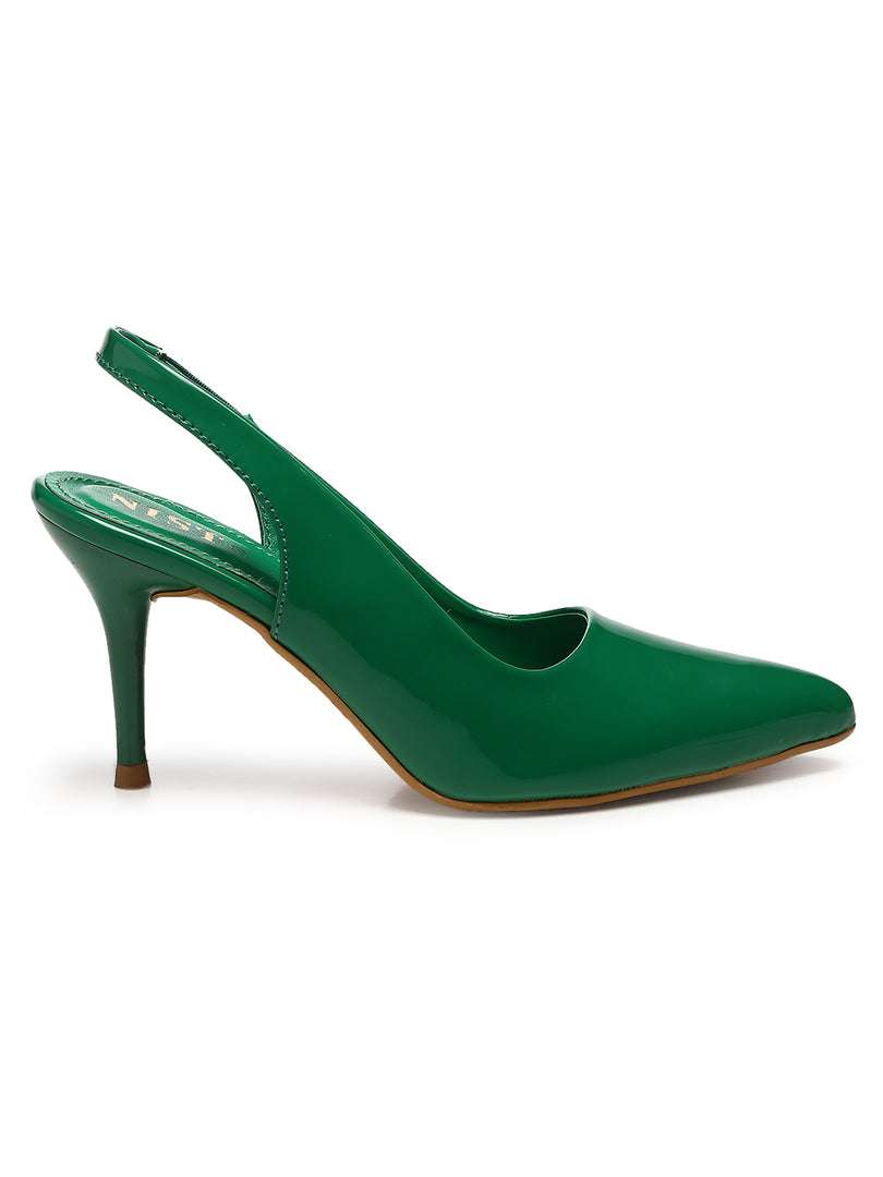 GNIST Pointed Pumps Green Stiletto Heels