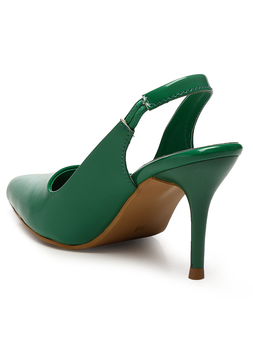 GNIST Pointed Pumps Green Stiletto Heels