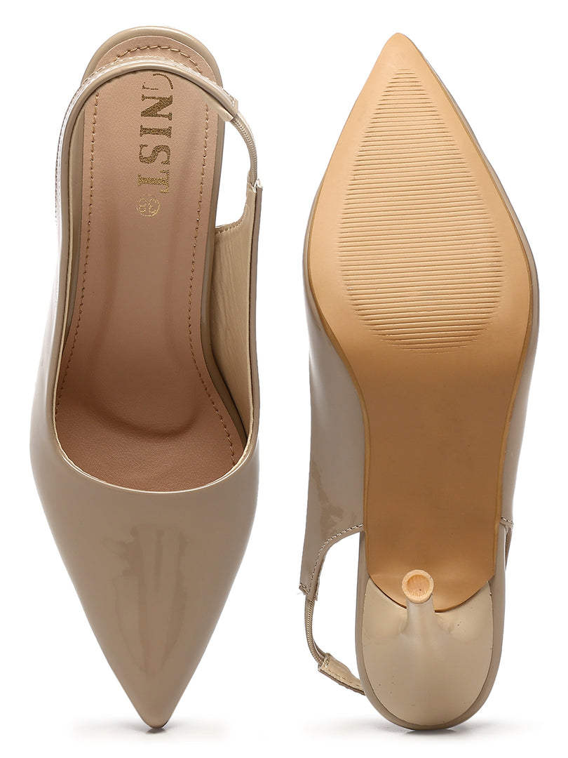 GNIST Pointed Pumps Nude Stiletto Heels