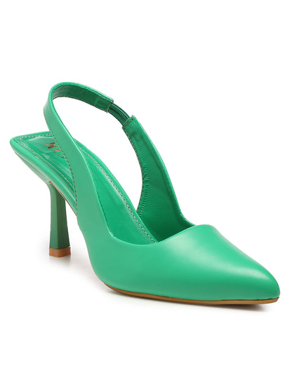 GNIST Pointed Pumps Green Stiletto Heels