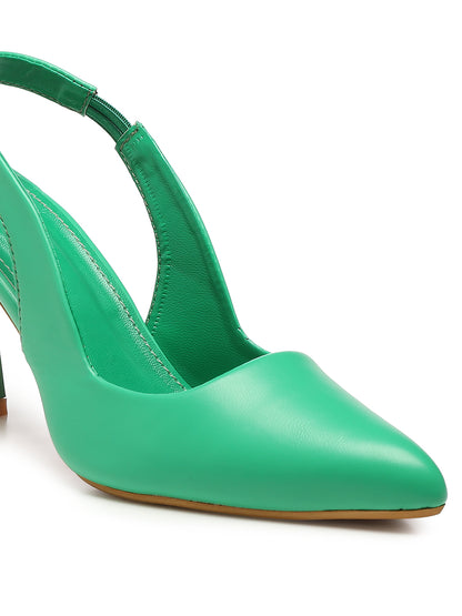 GNIST Pointed Pumps Green Stiletto Heels