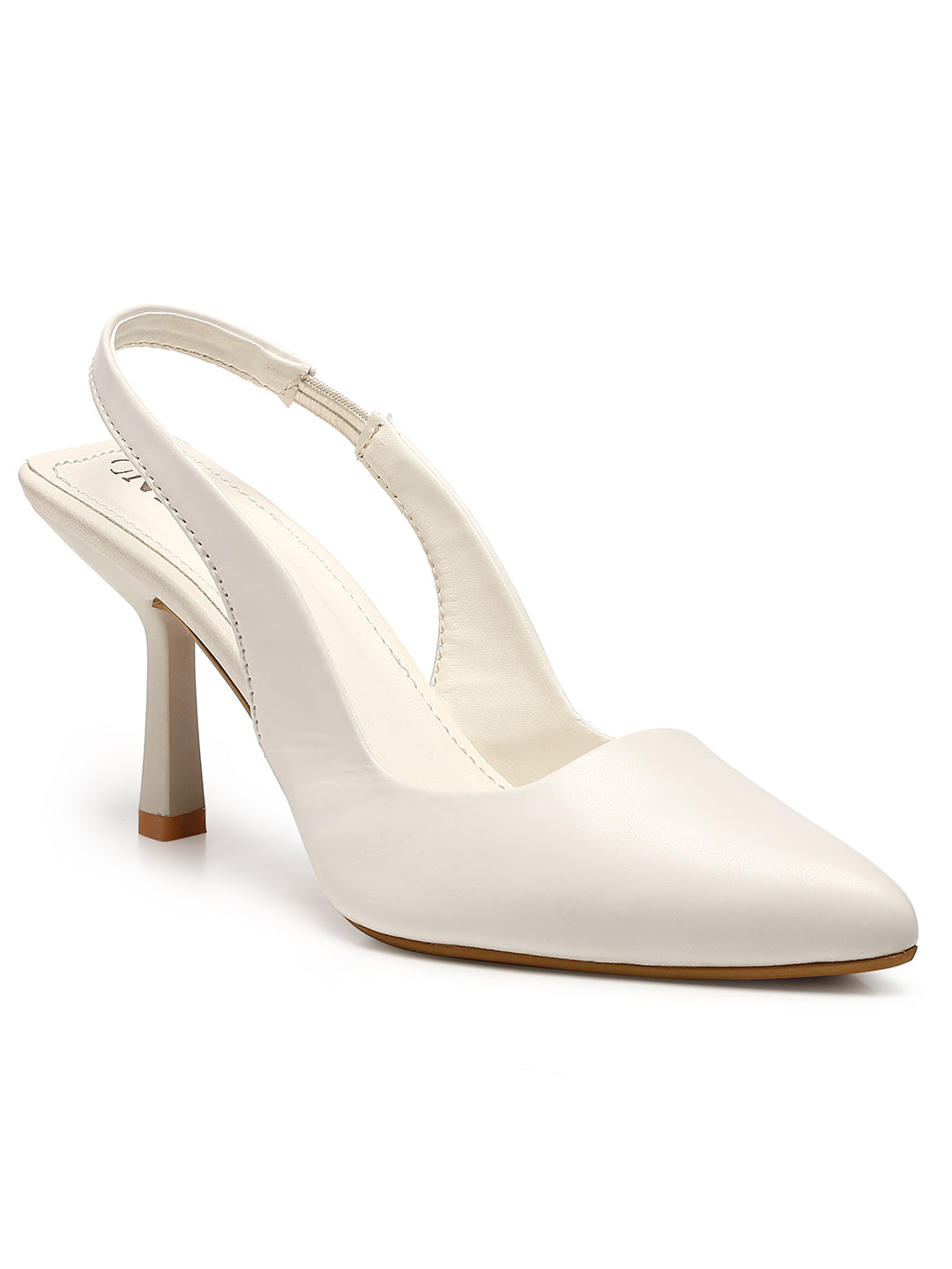 GNIST Pointed Pumps White Stiletto Heels