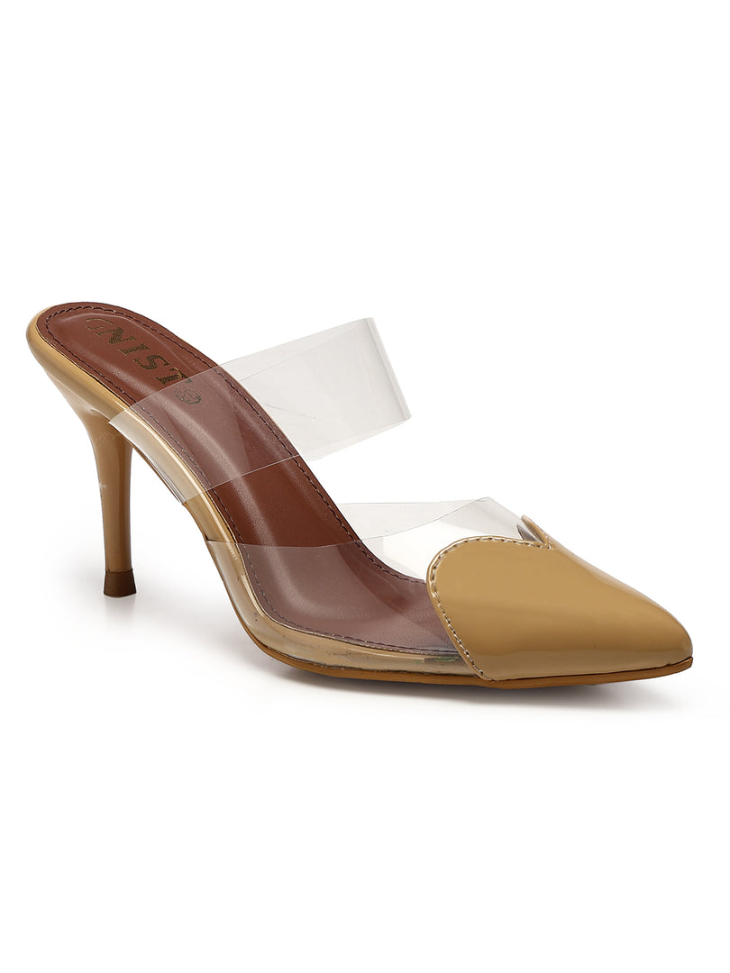 GNIST Love heart Transparent Beige Heels