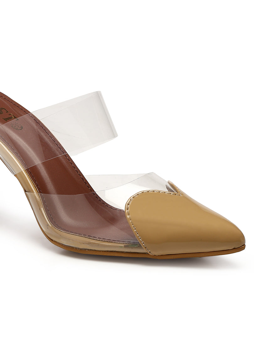 GNIST Love heart Transparent Beige Heels