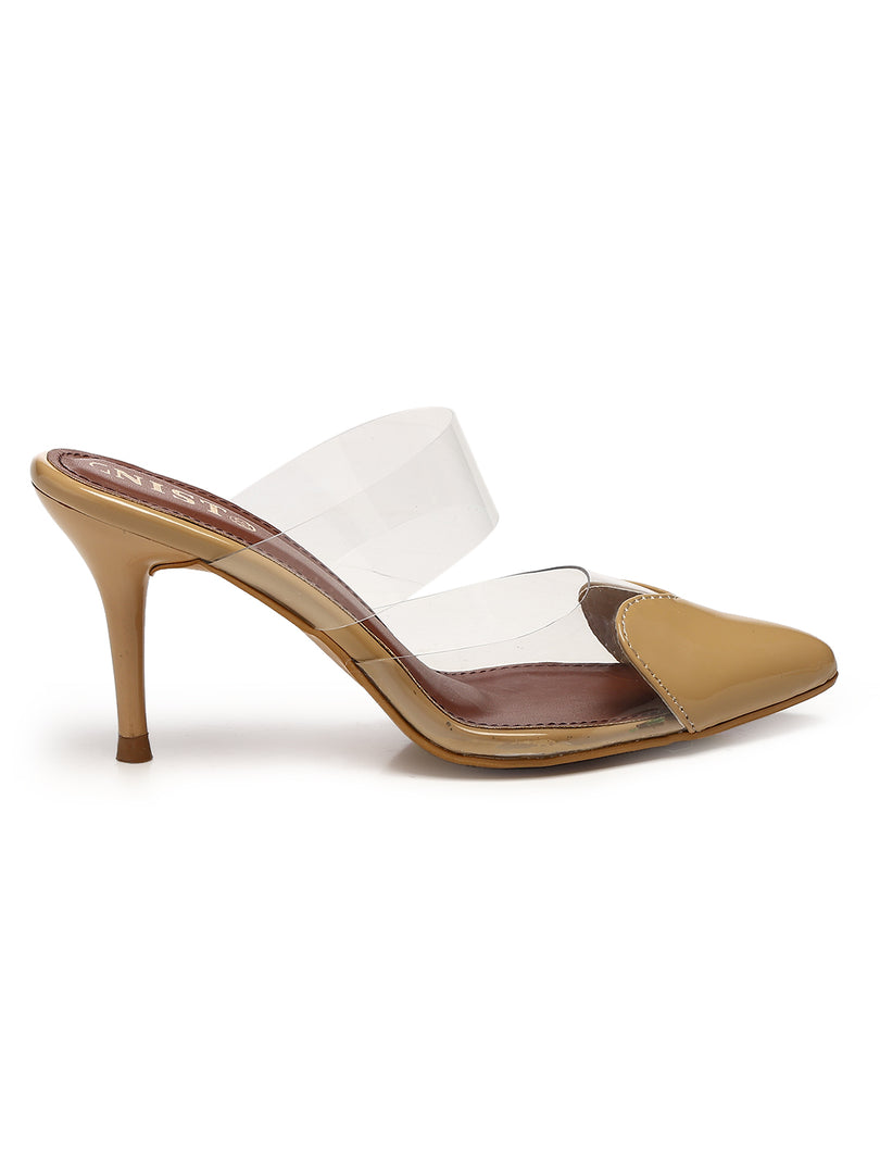 GNIST Love heart Transparent Beige Heels