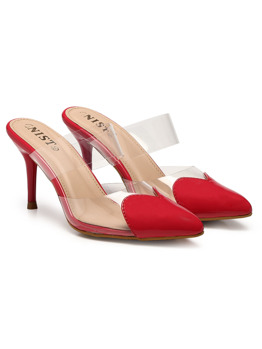 GNIST Love heart Transparent Red Heels