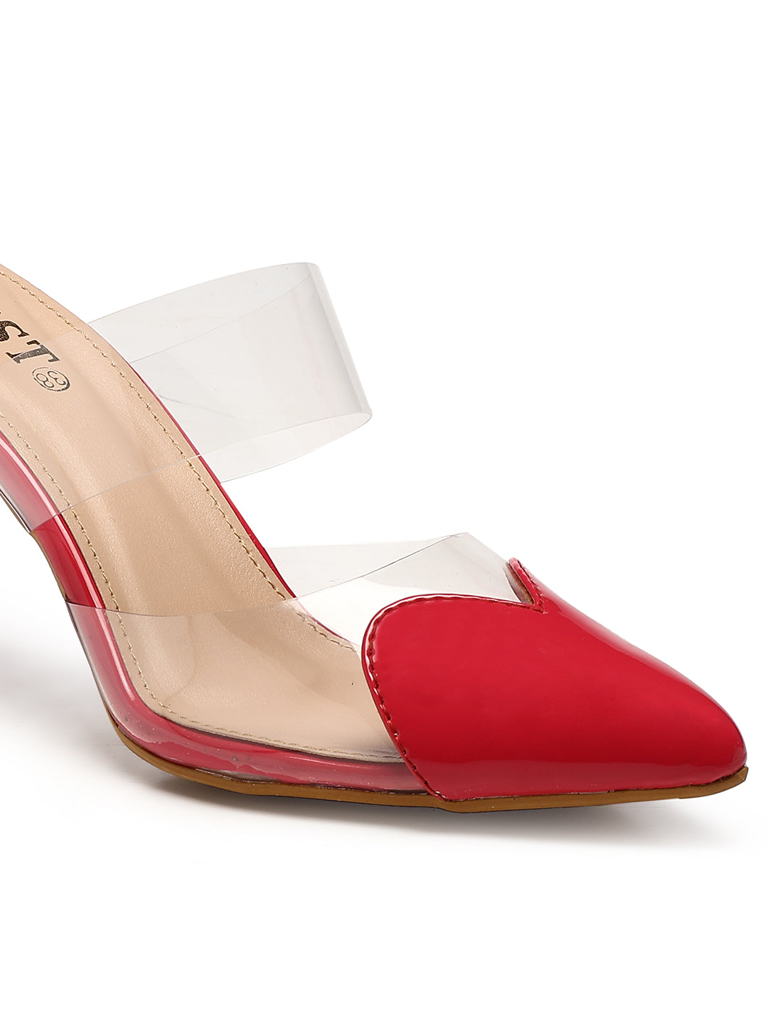 GNIST Love heart Transparent Red Heels