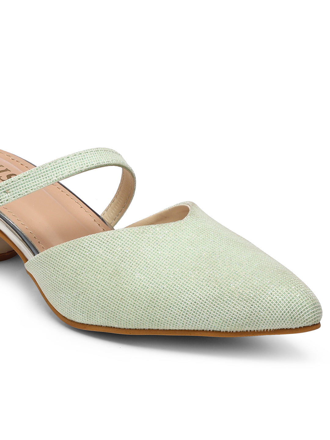 GNIST Party Mule Green Round Heels