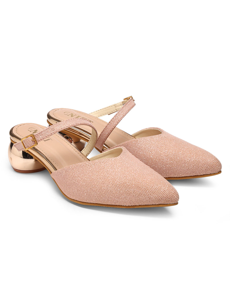 GNIST Party Mule Pink Round Heels