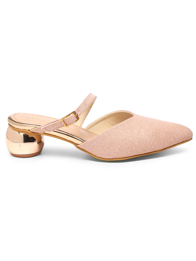 GNIST Party Mule Pink Round Heels