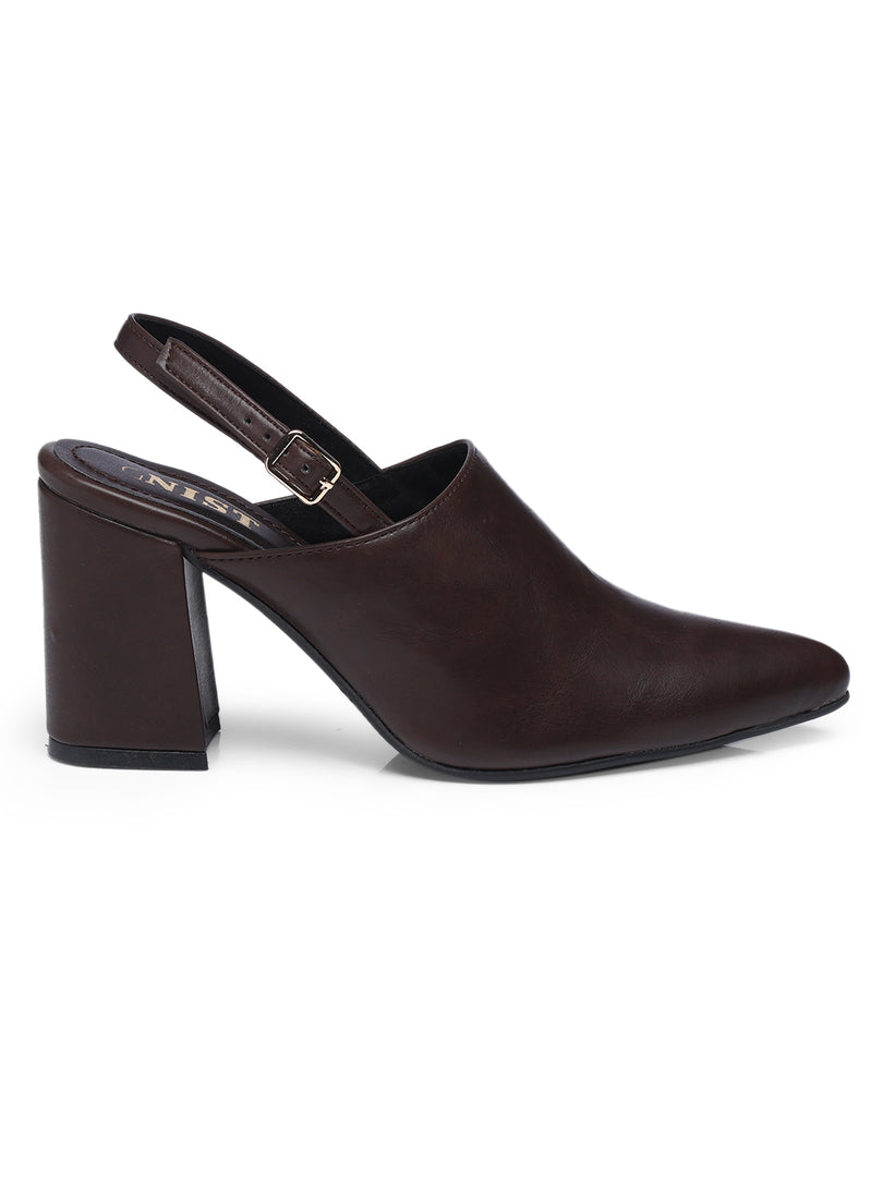 GNIST Regular  Brown Block Heel Boots