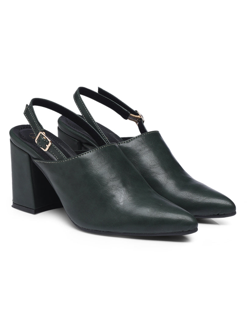 GNIST Regular Green Block Heel Boots