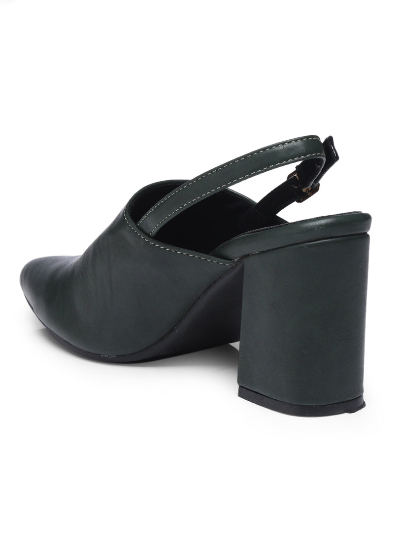 GNIST Regular Green Block Heel Boots