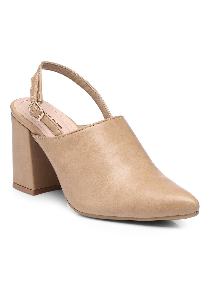 GNIST Regular  Nude Block Heel Boots